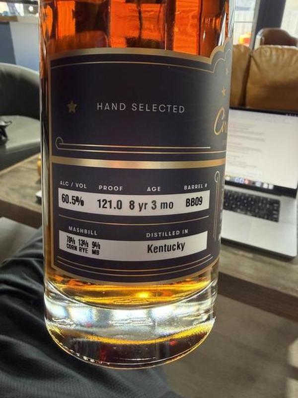 Straight Bourbon Whiskey — Single Barrel Selection  #BB09